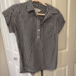 Classic Black and White Checkered Kids Shirt